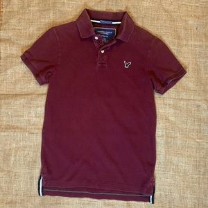American Eagle Outfitters, Maroon Men’s Eagle Polo, size S